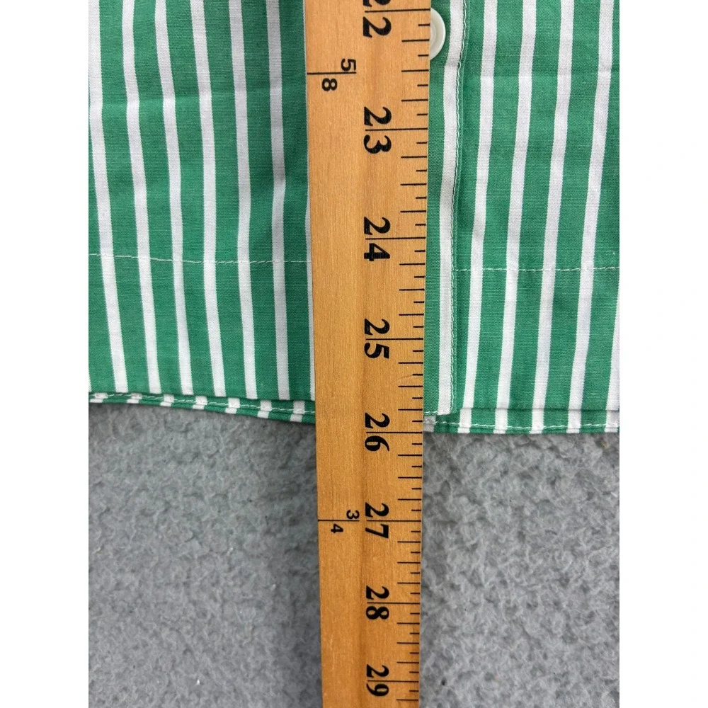 Crewcuts Sleeveless Shirt Dress Girls 6 Green White Striped Preppy Casual NWT